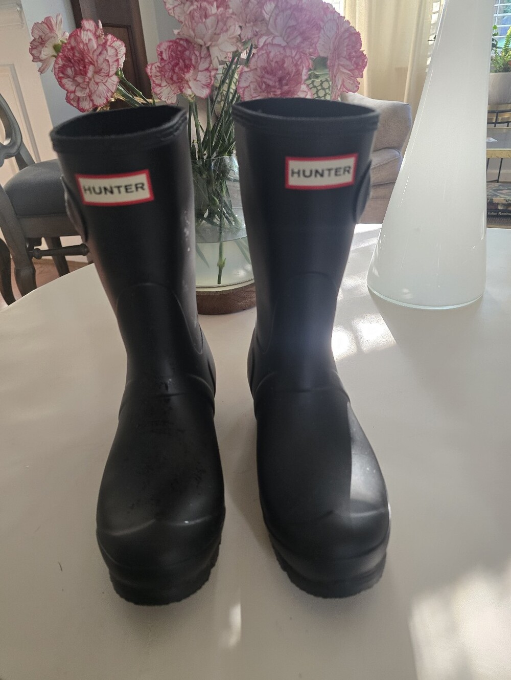 Hunter Original Short Rain Boots, Black, Size 7
